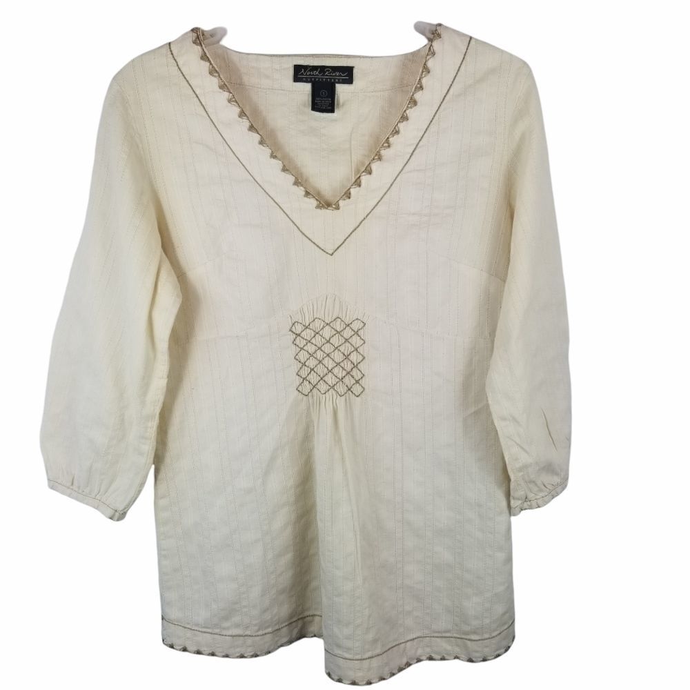 NORTH RIVER OUTFITTERS 100% COTTON BOHO TOP. SZ S.